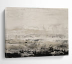 “Monochrome Coastal Haze” - Serene Seascape Painting On Canvas DKS445