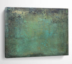 “Teal - Tinted Textured Abstract” - Textured Abstract Painting, Perfect for Bathroom & Coastal - Style Room DKS600