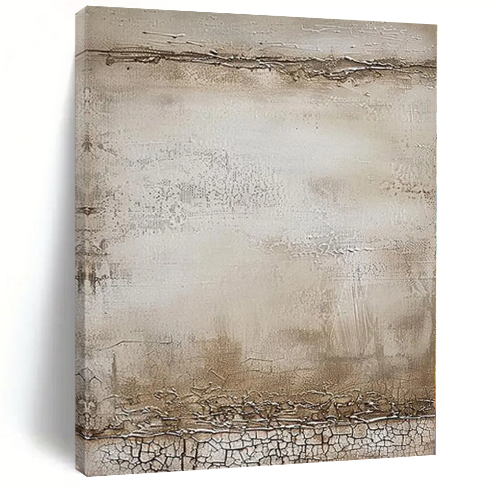 “Vintage Textured Abstract” - Rustic Abstract Painting On Canvas PS0083