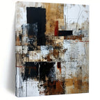 “Brown - Black Abstract” - Abstract Expressionist Painting On Canvas PT1330