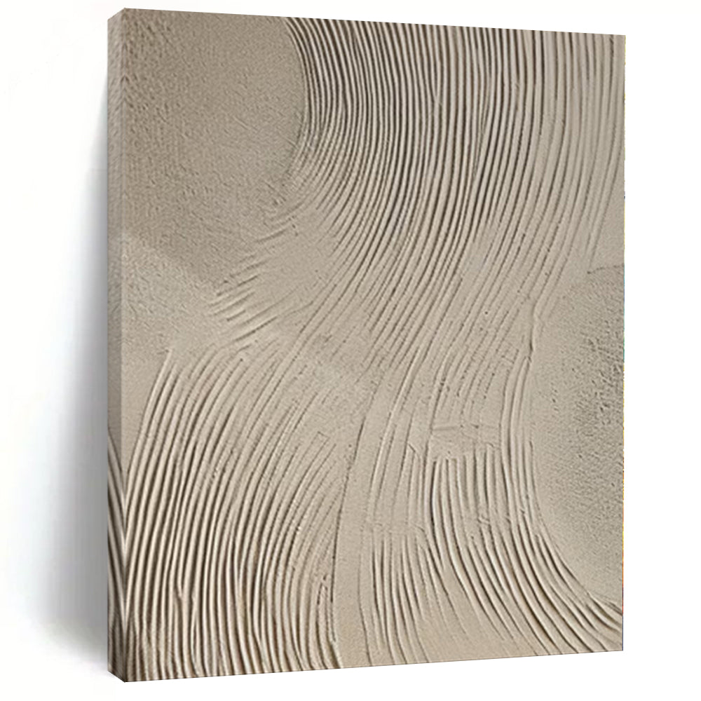 “Beige Textured Abstract” - Minimalist Abstract Painting On Canvas PS0111