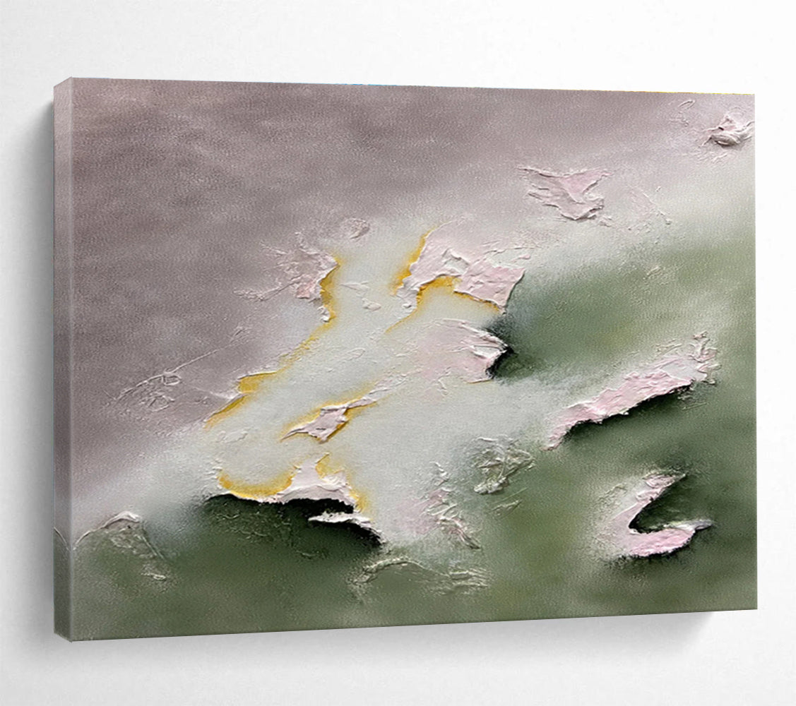 “Pastel - Textured Abstract Forms” - Textured Oil Painting on Canvas DKS918