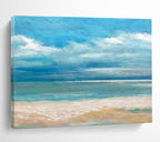 “Calm Beach Seascape” - Realistic Seascape Painting, Fits Family Room & Beach - Themed Nursery DKS638