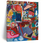 “Colorful Abstract Mosaic” - Lively Abstract Painting On Canvas DS297