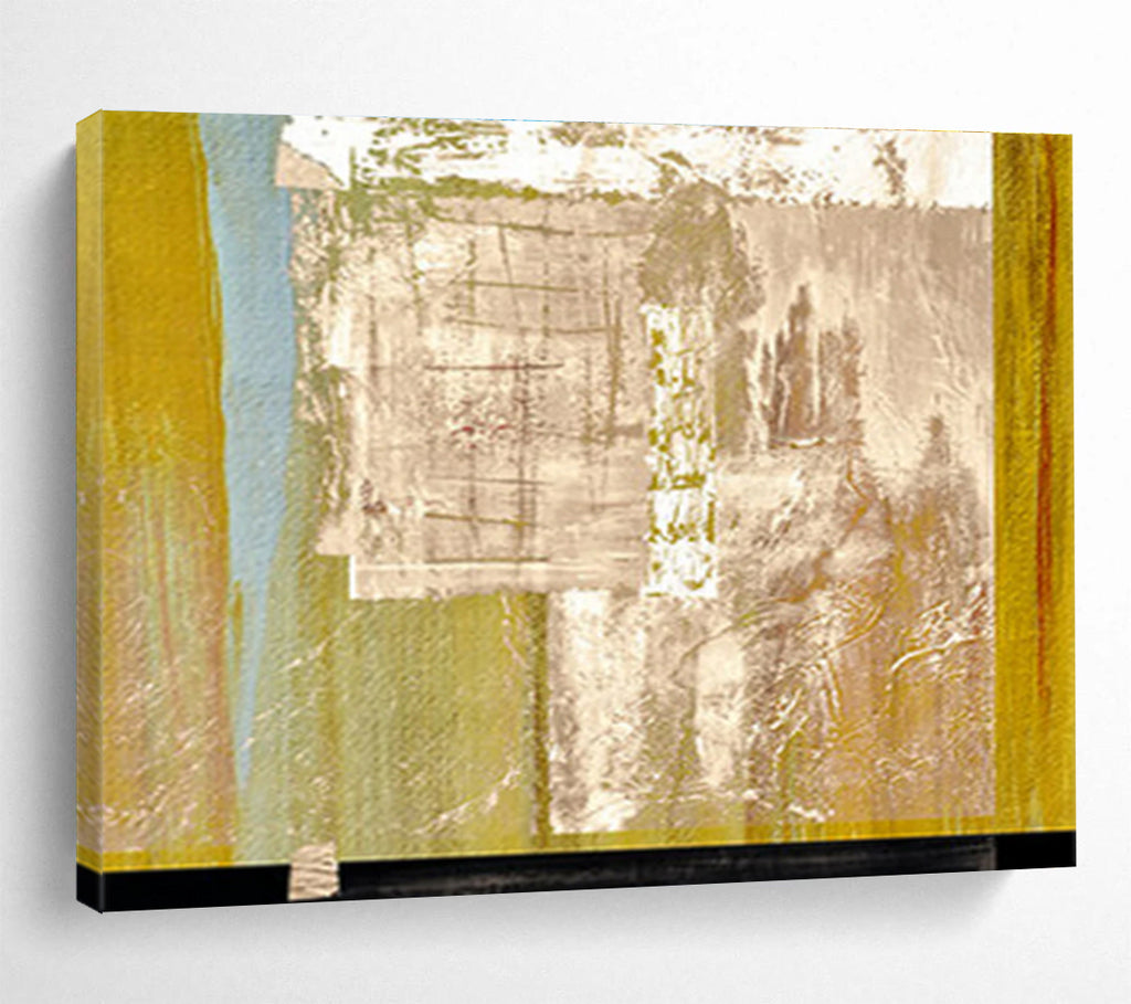 “Earthy Tones Abstract” - Rustic Abstract Painting On Canvas DKS393