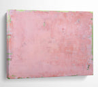 “Soft Pink with Green Edges” - Color Field - Painting On Canvas PT1791