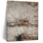Gray and Brown Textured, "Earthy Memories" – Textured Abstract Painting On Canvas PS0967