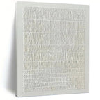 “White Textured Lines” - Minimalist Abstract Painting On Canvas PT1129