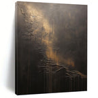 “Dark Textured Abstract” - Abstract, Dramatic - Styled Painting On Canvas PT1663
