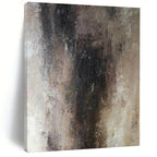 “Neutral - Toned Abstract Subtle Shapes” - Quiet Abstract Painting On Canvas PS0367