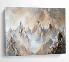 “Misty Mountain Peaks” - Impasto Landscape Painting On Canvas DKS466