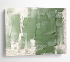“Green - Grey Textured Wall” Abstract Painting On Canvas DKS274