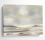Muted Coastal Landscape - Atmospheric Landscape Painting On Canvas DKS359