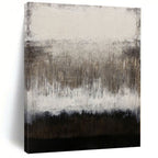 Gray, Black and White with Textured Drips "Moody Melancholy" Abstract Painting On Canvas PS1137