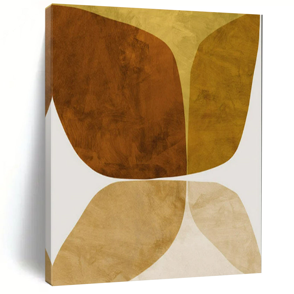 “Brown - Beige Forms” - Minimalist Abstract Painting On Canvas PT2310