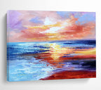 “Sunset Sea Symphony” Abstract Painting On Canvas DKS294