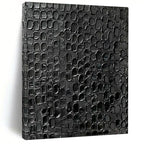 “Black Textured Pattern” - Minimalist Abstract Painting On Canvas PT2361