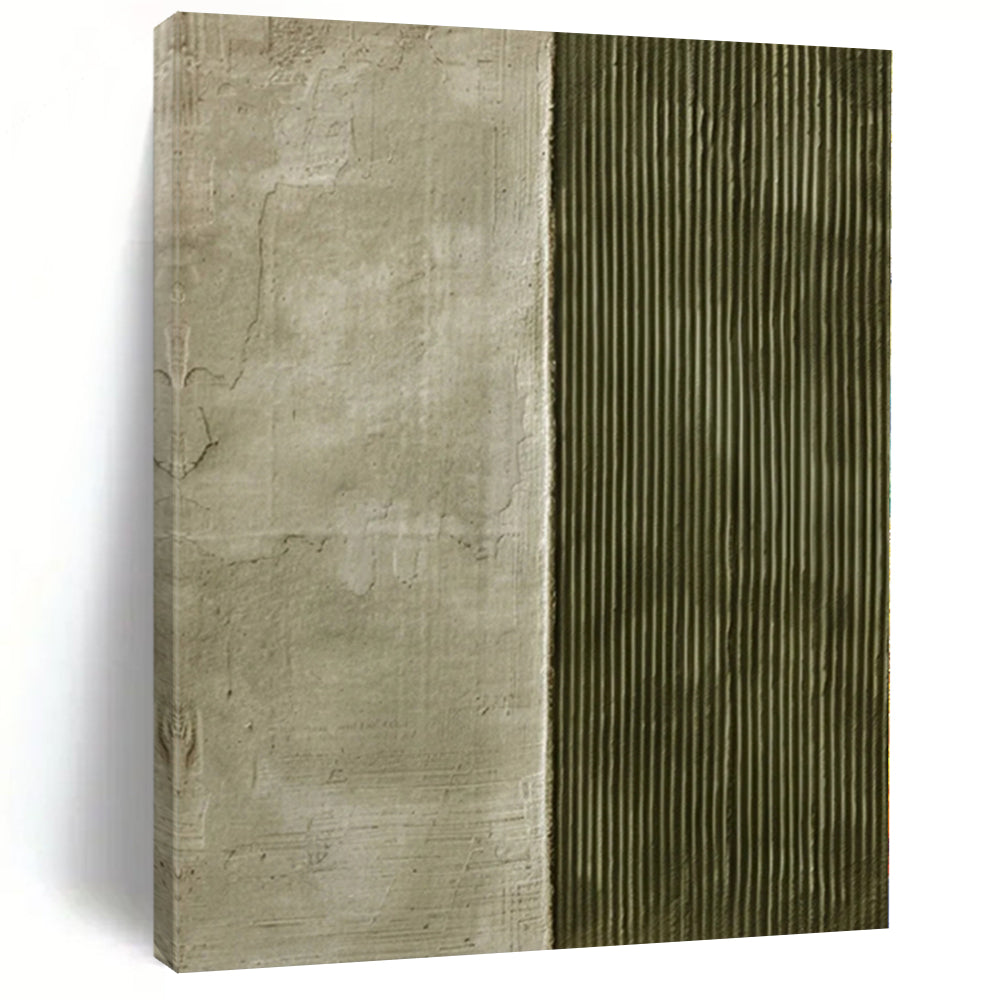 “Split Textured Neutrals” - Minimalist Abstract Painting On Canvas PS0218