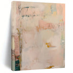 “Soft Pastel Abstract” - Pastel Pink, Blue, Yellow Abstract Painting On Canvas PS0684