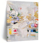 “Colorful Palette Knife Abstract” - Impasto Abstract Painting On Canvas PT1027