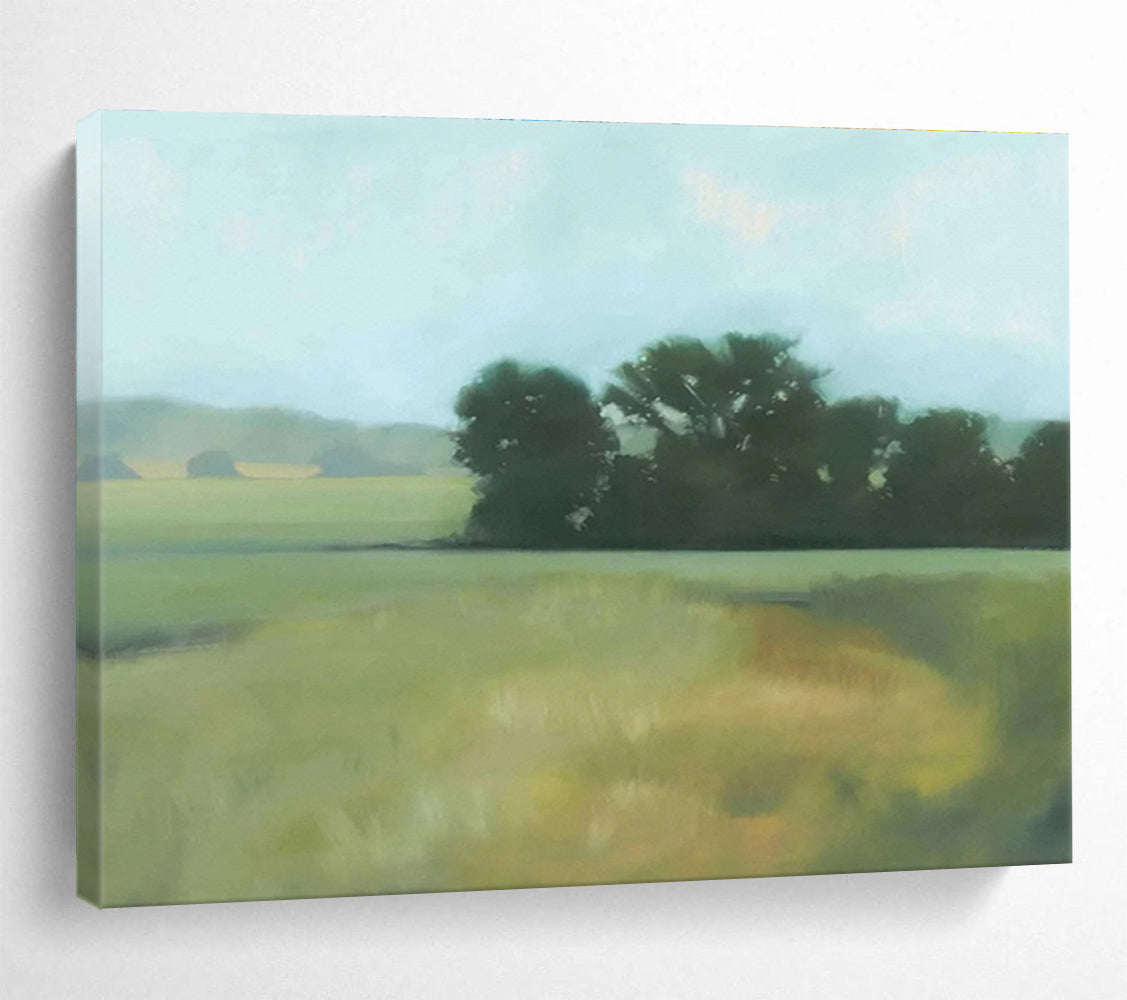 “Misty Meadows” - atmospheric Landscape Painting On Canvas DKS426