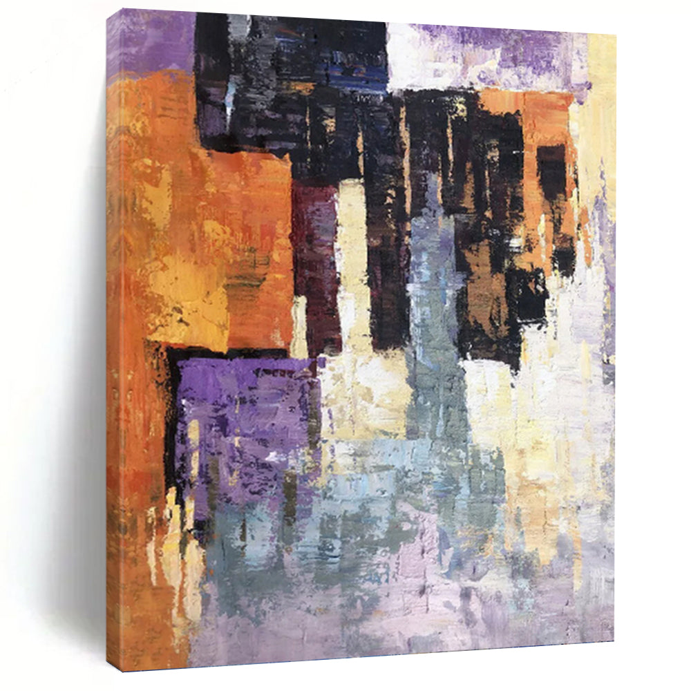 “Colorful Abstract Blocks” - Abstract Expressionist Painting On Canvas PT1305