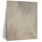 Beige Textured Waves, "Dune Rhythms" – Textured Abstract Painting On Canvas PS0960