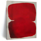 Red Shapes, "Bold Red Blocks" – Minimalist Abstract Painting On Canvas PS0879