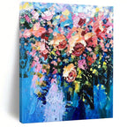 “Colorful Flower Bouquet” - Impressionist Floral Painting On Canvas PT1349