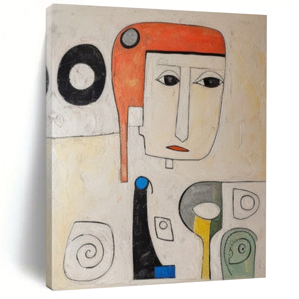 “Colorful Cubist Face” - Cubist Portrait Painting On Canvas DS004