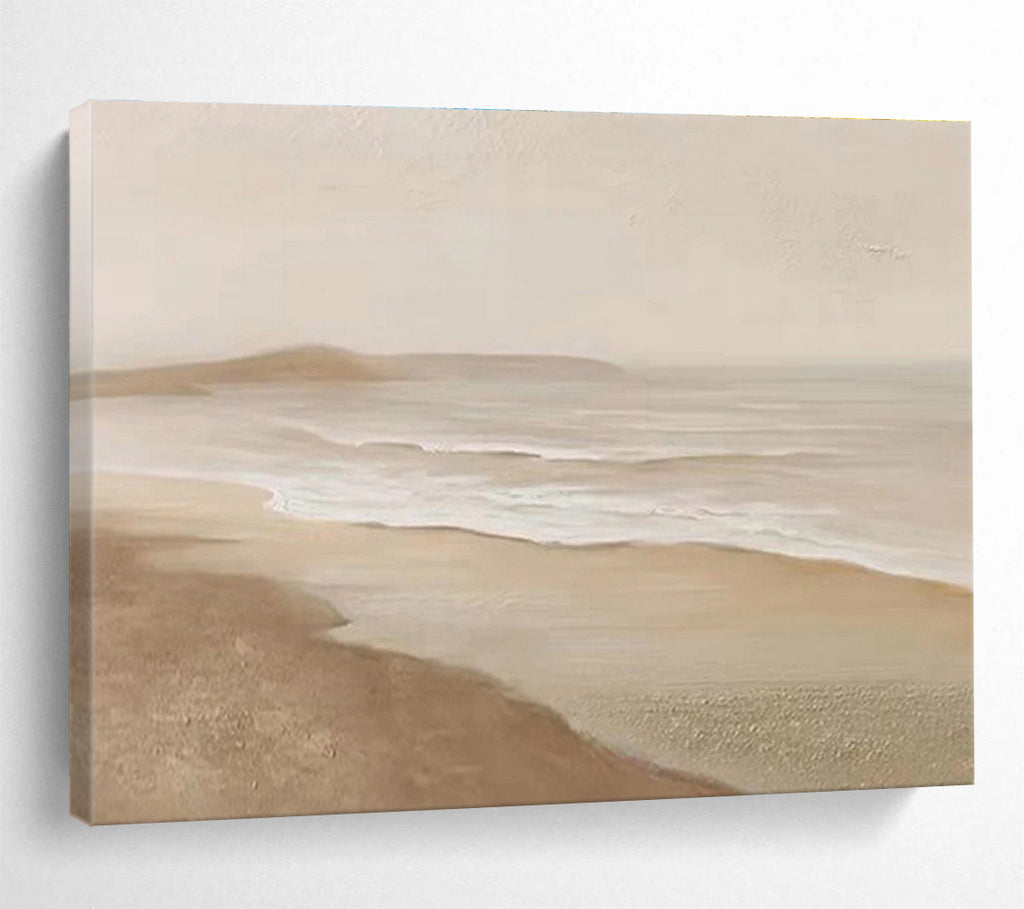 “Minimalist Beach Scene” - Seascape Painting On Canvas DKS526