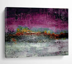 “Purple - hued Textured Abstract” - Mood - setting Abstract Painting On Canvas DKS391