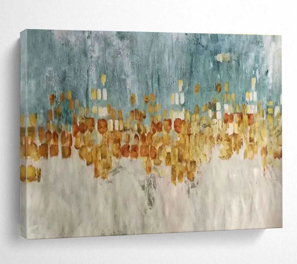 “Blue and Gray Cityscape” - Impressionistic Oil Painting On Canvas DKS841