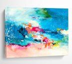 Colorful Ocean - Inspired Abstract Painting On Canvas DKS031