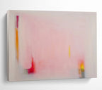 Soft Pink Minimalist Abstract Painting On Canvas DKS024
