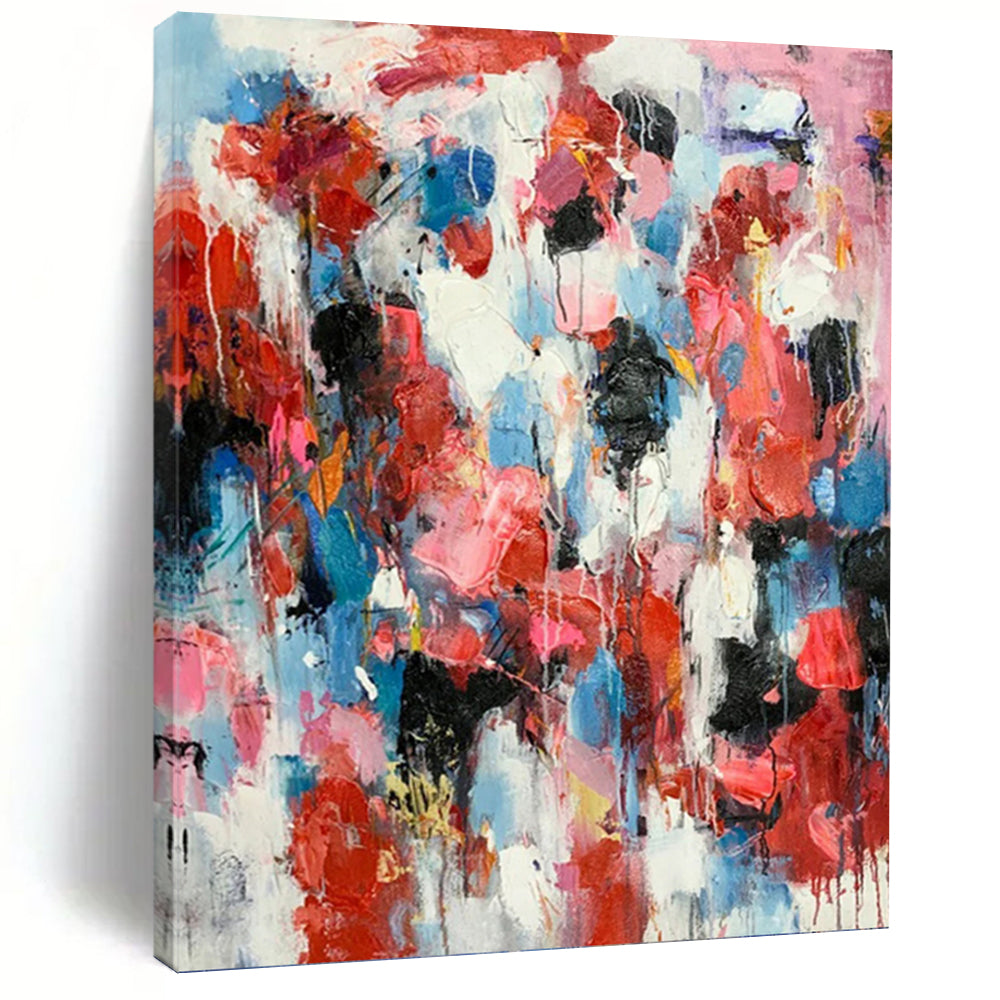 “Color - Drip Abstract Chaos” - Abstract, Emotion - Charged Painting On Canvas PT1585