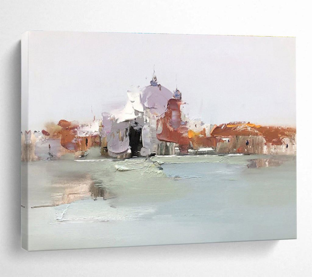 “Impressionistic Venetian Scene” - Impressionistic Cityscape Painting, Ideal for European - Inspired Home & Art Gallery DKS631