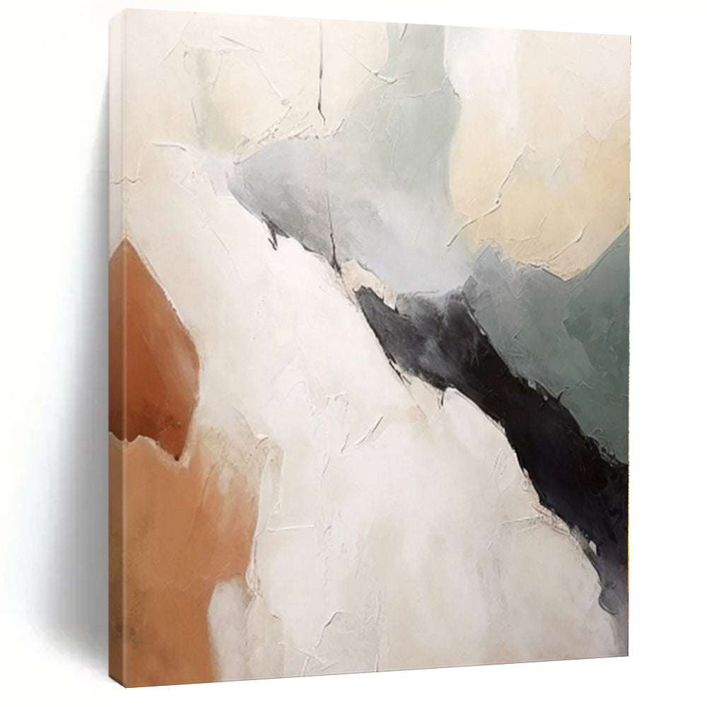 “Soft Color - Block Abstract with Textured Paint” - Impressionistic Abstract Painting On Canvas PS0282
