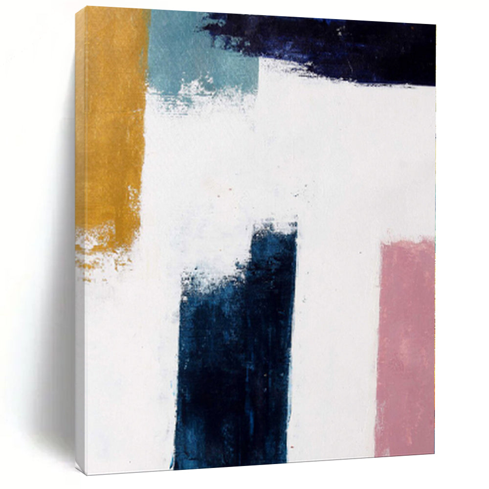 “Minimalist Color Block Abstract” - Contemporary Abstract Painting On Canvas PS0037