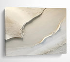 Textured White Abstract Painting On Canvas DKS040