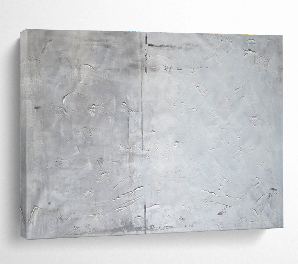 “Gray Textured Minimalism” - Minimalist Abstract Painting On Canvas DKS848