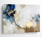 “Blue And Gold Revisited” - Abstract Painting On Canvas DKS509