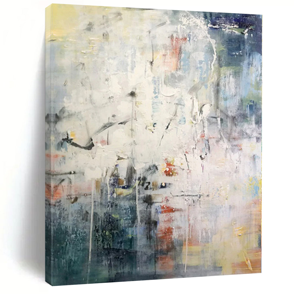 “Multi - colored Abstract Chaos” - Dynamic Abstract Painting On Canvas PS0298