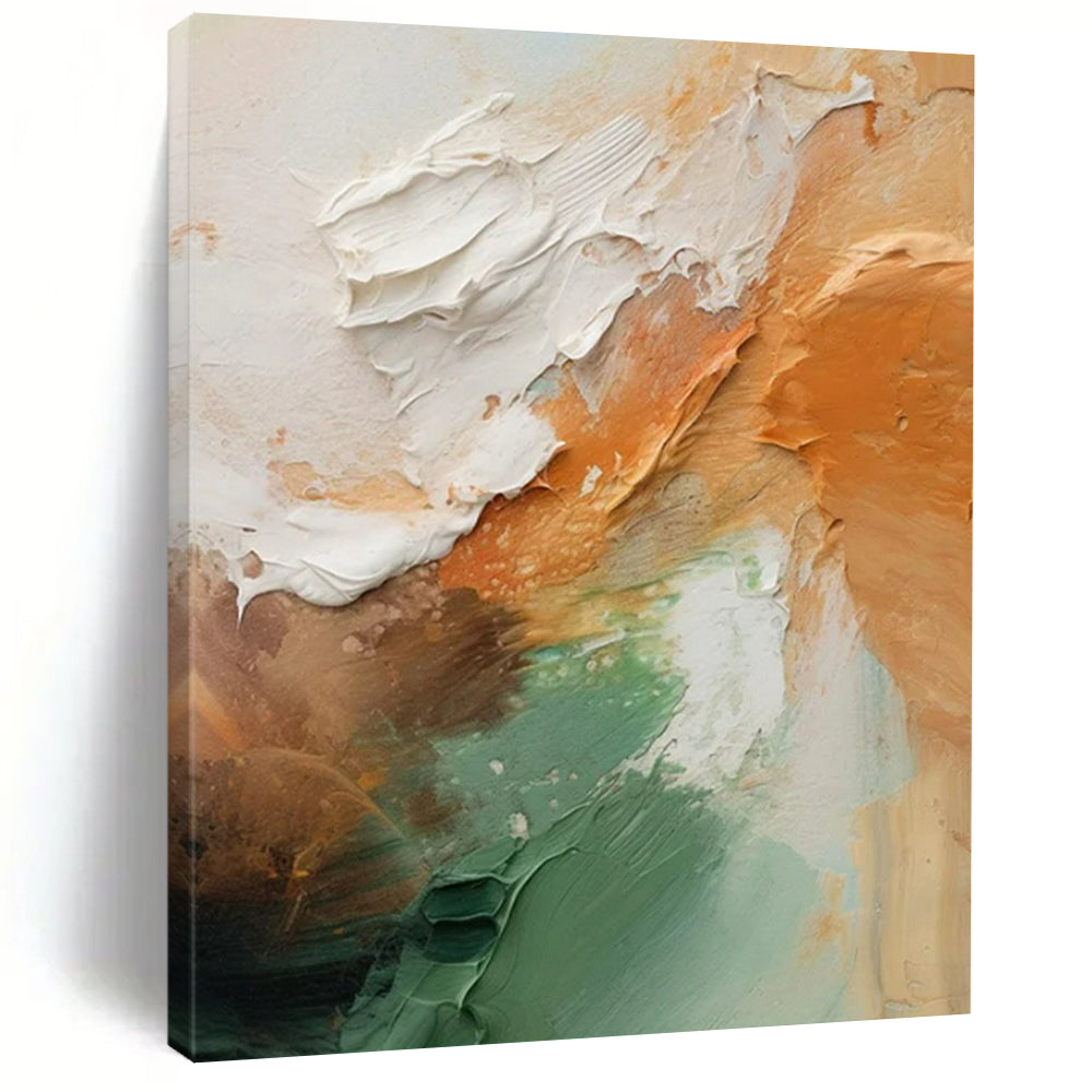“Textured Earth Tones” - Impasto Abstract Painting On Canvas PT2308