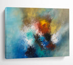 “Colorful Abstract Burst” - Abstract, Energetic - Styled Painting On Canvas DKS002