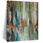 “Colorful Forest Reflection Abstract” - Nature - Inspired Abstract Painting On Canvas PS0034