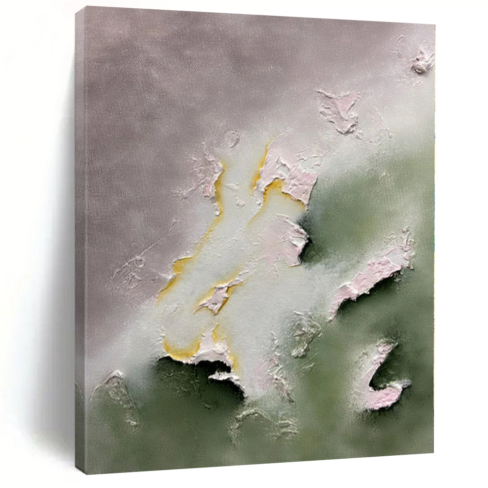 Muted Tones with Raised Accents - Subtle 3D Abstract Painting On Canvas PS1225