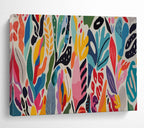 “Colorful Floral Patterns” - Vivid Blooms “Botanical Carnival” Painting On Canvas PT1649