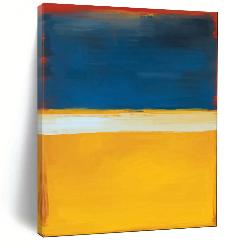 “Red - Blue - Yellow Color - Blocked Abstract” - Color - Field Painting On Canvas PT1945