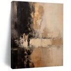“Earthy - Toned Abstract with Subtle Silhouettes” - Impressionistic Abstract Painting On Canvas PS0252
